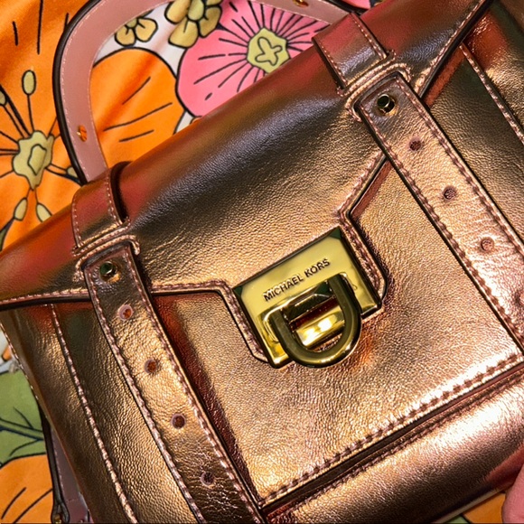 Michael Kors Rose Gold Satchel - Picture 5 of 9